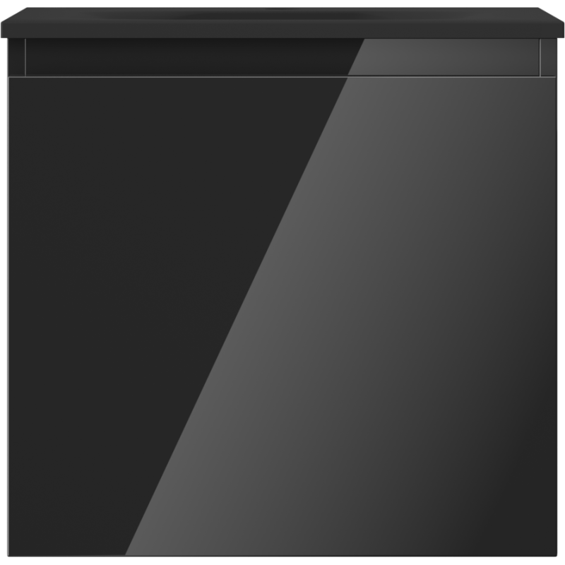 Mexen Orio meuble de salle de bains 50 cm avec lavabo Vela, 1 tiroir, noir brillant/noir mat - 91A10-05047-1-BF70-W23M71