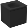 Mexen Orio meuble de salle de bains 50 cm avec lavabo Vela, 1 tiroir, noir mat - 91A10-05047-1-BF71-W23M71