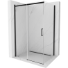Mexen Omega premična tuš kabina 100 x 70 cm, prozorna, črna - 825-100-070-70-00