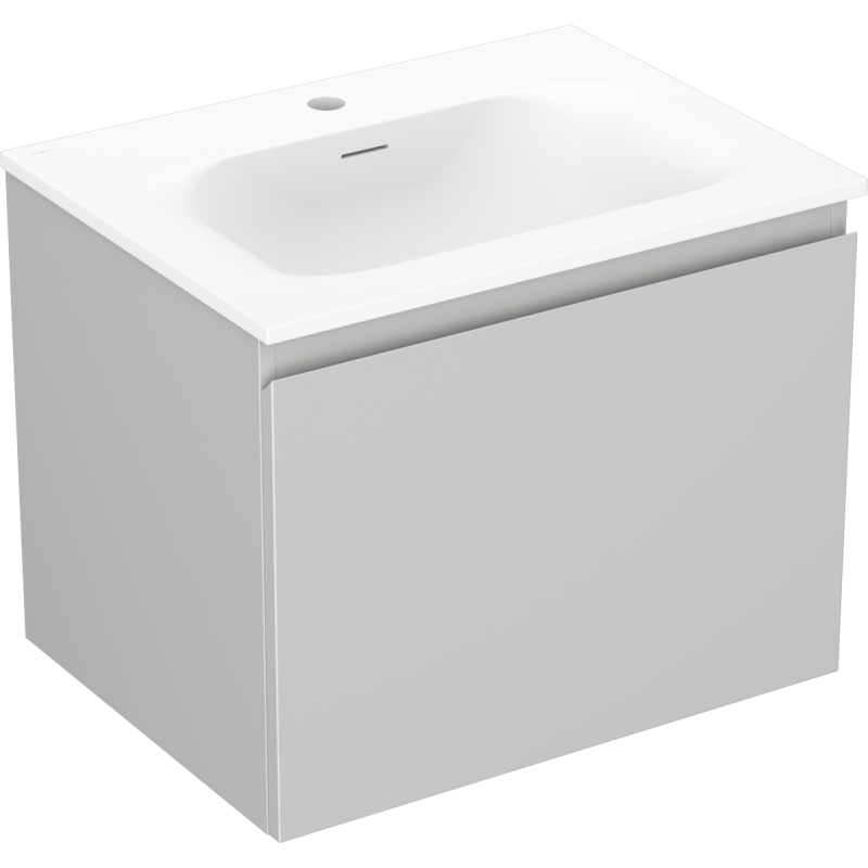Mexen Orio mobile da bagno 60 cm con lavabo Vela, 1 cassetto, grigio opaco/bianco opaco - 91A10-06047-1-BF62-W23M01