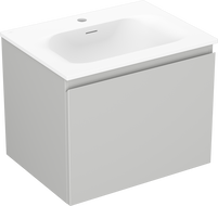 Mexen Orio armário de casa de banho 60 cm com lavatório Vela, 1 gaveta, cinza mate/branco mate - 91A10-06047-1-BF62-W23M01