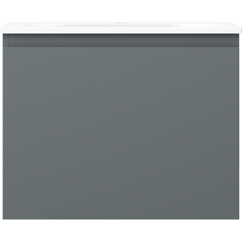 Mexen Orio armário de casa de banho de 60 cm com lavatório Vela, 1 gaveta, grafite mate/branco mate