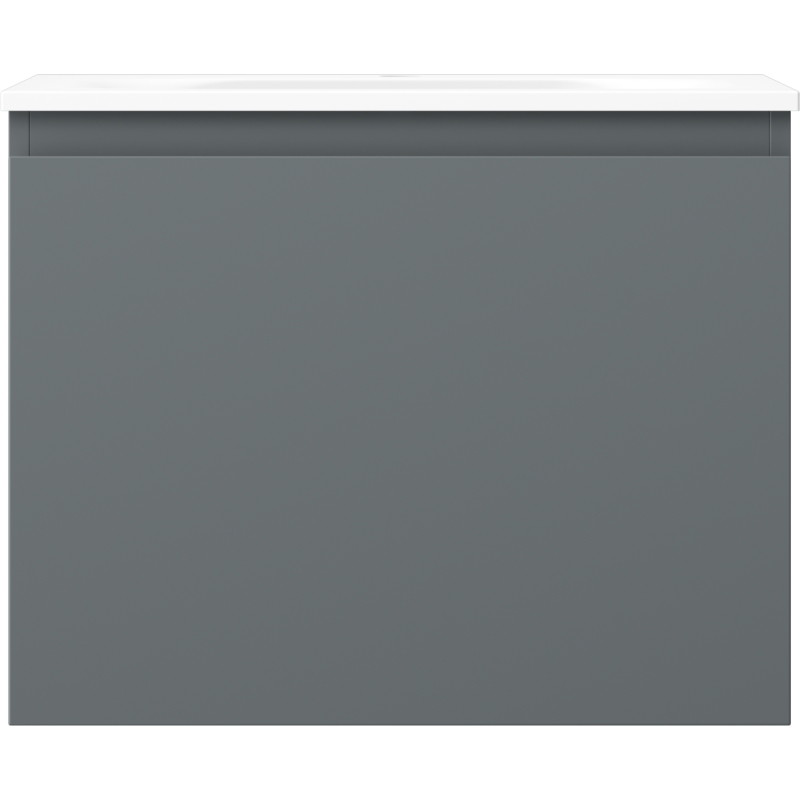 Mexen Orio armoire de salle de bain 60 cm avec lavabo Vela, 1 tiroir, graphite mat/blanc mat - 91A10-06047-1-BF66-W23M01