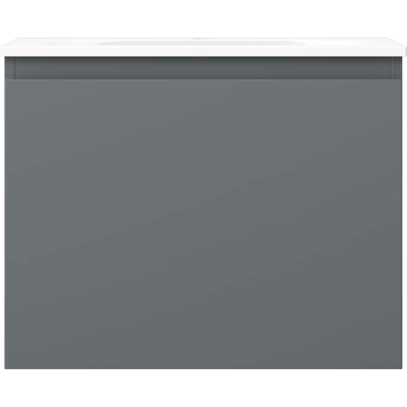 Mexen Orio badkamerkast 60 cm met wastafel Vela, 1 lade, grafiet mat/wit mat - 91A10-06047-1-BF66-W23M01