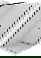 Mexen Omega drsna tuš kabina 100 x 100 cm, prozorna, črna - 825-100-100-70-00