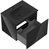 Mexen Orio 60 cm Bathroom Cabinet with Vela Sink, 1 Drawer, Black Gloss/Black Matte - 91A10-06047-1-BF70-W23M71