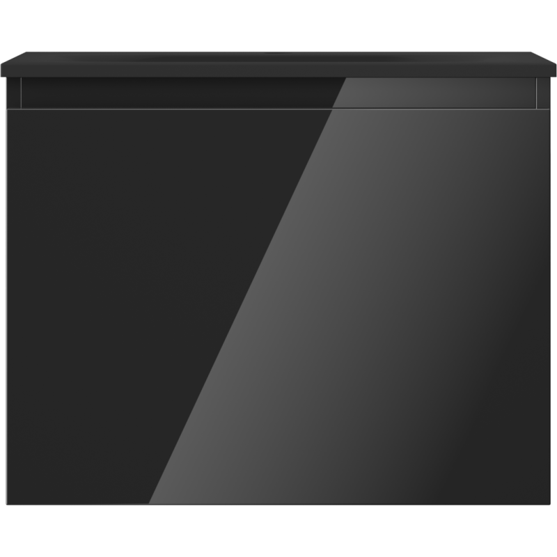 Mexen Orio gabinete de baño 60 cm con lavabo Vela, 1 cajón, negro brillante/negro mate - 91A10-06047-1-BF70-W23M71