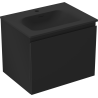 Mexen Orio Badezimmerschrank 60 cm mit Waschbecken Vela, 1 Schublade, schwarz matt - 91A10-06047-1-BF71-W23M71