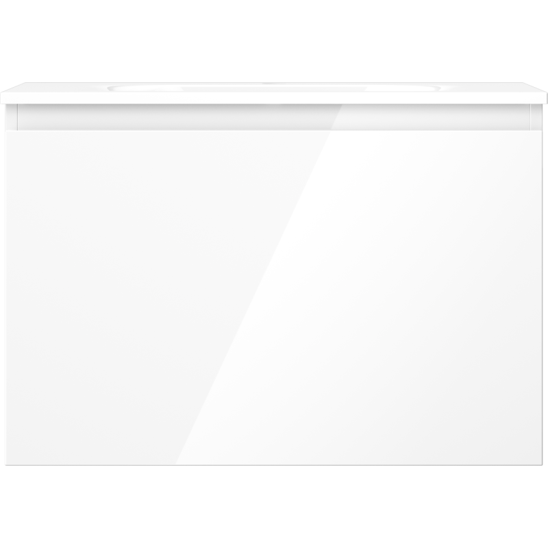 Mexen Orio Badezimmerunterschrank 70 cm mit Waschbecken Vela, 1 Schublade, weiß glänzend - 91A10-07047-1-BF00-W23M00