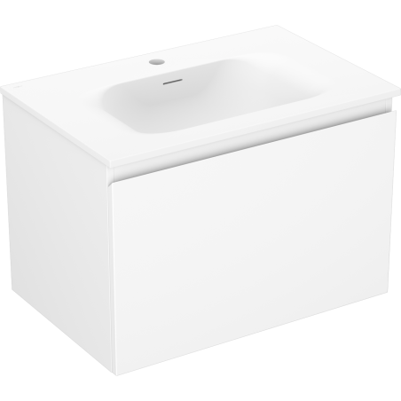 Mexen Orio Badezimmerschrank 70 cm mit Waschbecken Vela, 1 Schublade, weiß matt - 91A10-07047-1-BF01-W23M01