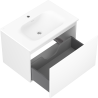 Mexen Orio gabinete de baño de 70 cm con lavabo Vela, 1 cajón, blanco mate - 91A10-07047-1-BF01-W23M01