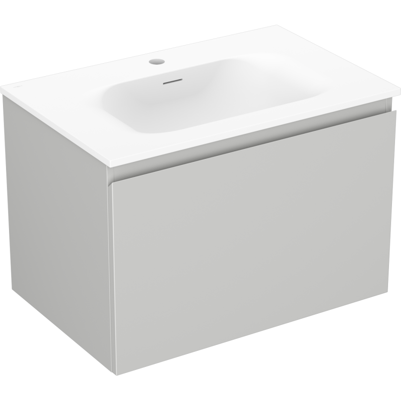 Mexen Orio 70 cm Bathroom Cabinet with Vela Sink, 1 Drawer, Grey Matte/White Matte - 91A10-07047-1-BF62-W23M01