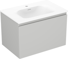 Mexen Orio gabinete de baño de 70 cm con lavabo Vela, 1 cajón, gris mate/blanco mate - 91A10-07047-1-BF62-W23M01