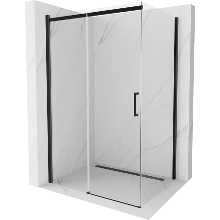 Mexen Omega kabina prysznicowa rozsuwana 120 x 80 cm, transparent, czarna - 825-120-080-70-00