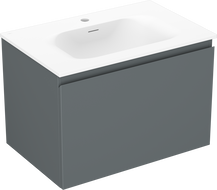 Mexen Orio mueble de baño de 70 cm con lavabo Vela, 1 cajón, grafito mate/blanco mate - 91A10-07047-1-BF66-W23M01