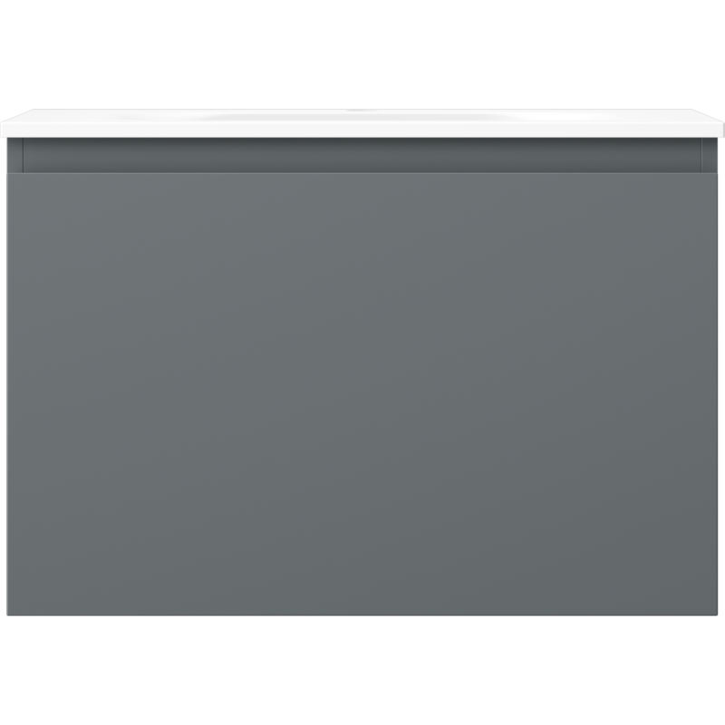 Mexen Orio armoire de salle de bain 70 cm avec lavabo Vela, 1 tiroir, graphite mat/blanc mat - 91A10-07047-1-BF66-W23M01