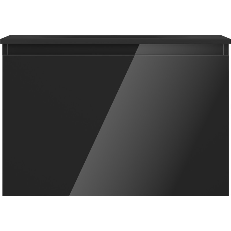 Mexen Orio mobile bagno 70 cm con lavabo Vela, 1 cassetto, nero lucido/nero opaco - 91A10-07047-1-BF70-W23M71