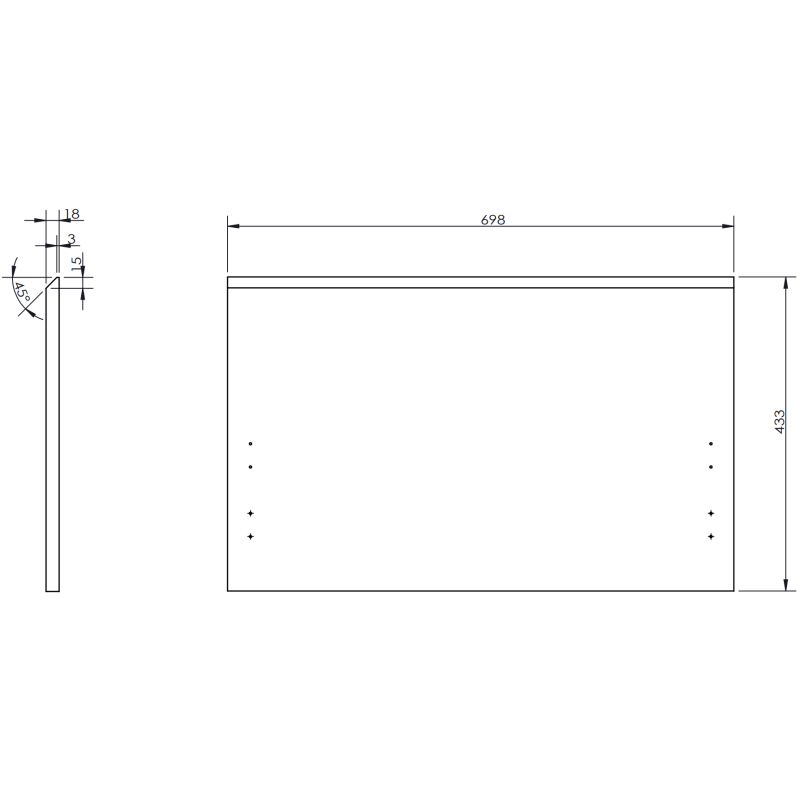 Mexen Orio badkamerkast 70 cm met wastafel Vela, 1 lade, zwart glans/zwart mat - 91A10-07047-1-BF70-W23M71
