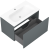 Mexen Orio bathroom cabinet 80 cm with Vela sink, 1 drawer, matte graphite/white matte - 91A10-08047-1-BF66-W23M01