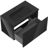 Mexen Orio armario de baño 80 cm con lavabo Vela, 1 cajón, negro brillo/negro mate - 91A10-08047-1-BF70-W23M71