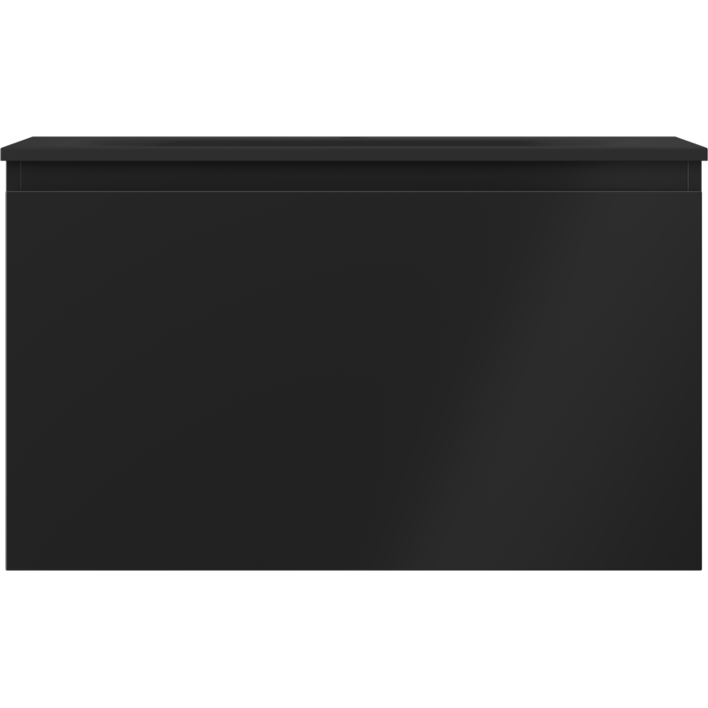 Mexen Orio meuble de salle de bain 80 cm avec lavabo Vela, 1 tiroir, noir mat - 91A10-08047-1-BF71-W23M71