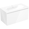 Mexen Orio armario de baño 90 cm con lavabo Vela, 1 cajón, blanco brillo - 91A10-09047-1-BF00-W23M00