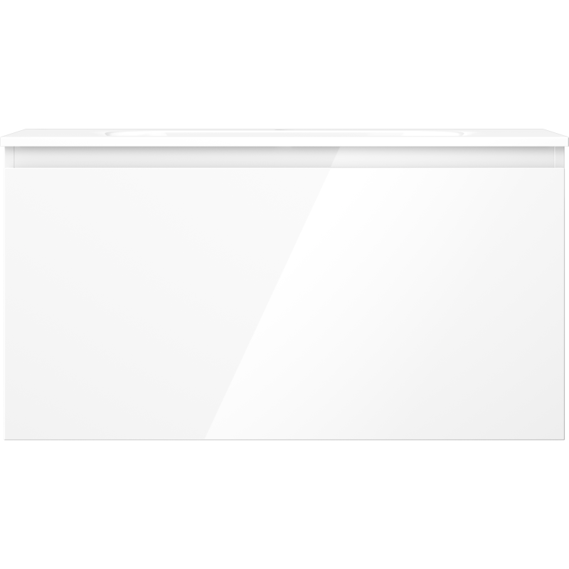 Mexen Orio armario de baño 90 cm con lavabo Vela, 1 cajón, blanco brillo - 91A10-09047-1-BF00-W23M00