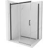 Mexen Omega klizna tuš kabina klizna 140 x 90 cm, transparentna, crna - 825-140-090-70-00