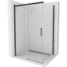 Mexen Omega liuguks dušinurk 140 x 90 cm, läbipaistev, must - 825-140-090-70-00