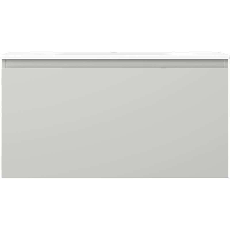 Mexen Orio Badezimmerschrank 90 cm mit Waschtisch Vela, 1 Schublade, grau matt/weiß matt - 91A10-09047-1-BF62-W23M01