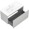 Mexen Orio meuble de salle de bains 90 cm avec lavabo Vela, 1 tiroir, gris mat/blanc mat - 91A10-09047-1-BF62-W23M01