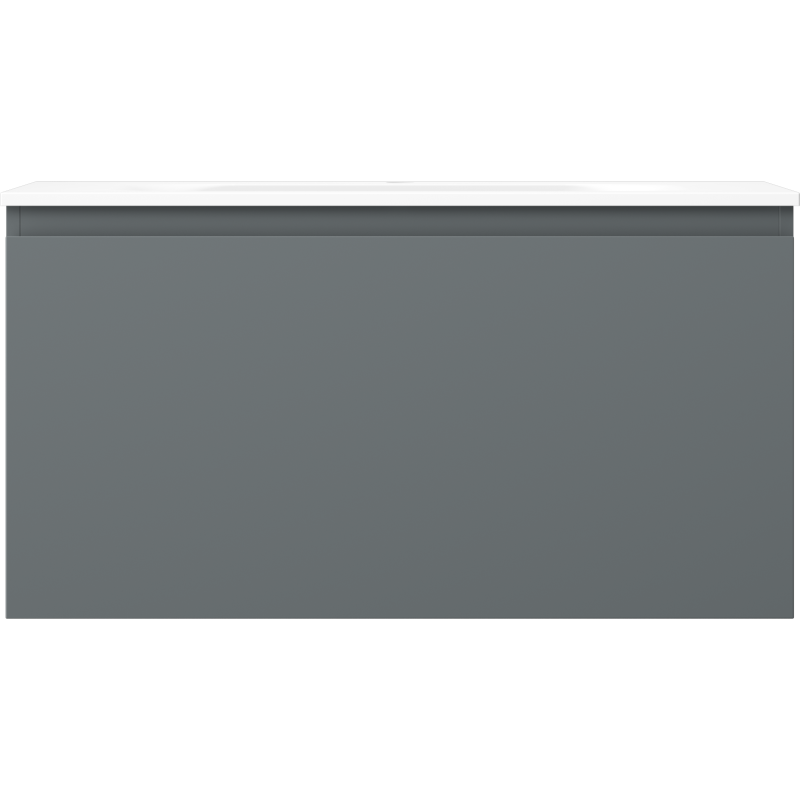 Mexen Orio badkamerkast 90 cm met wastafel Vela, 1 lade, grafiet mat/wit mat - 91A10-09047-1-BF66-W23M01