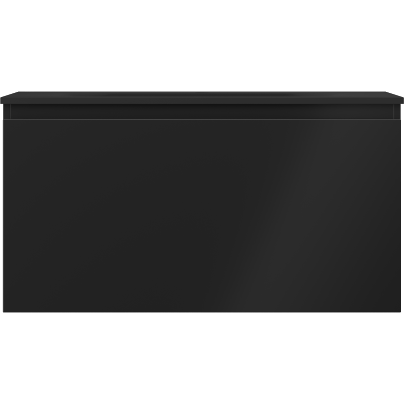 Mexen Orio armario de baño de 90 cm con lavabo Vela, 1 cajón, negro mate - 91A10-09047-1-BF71-W23M71