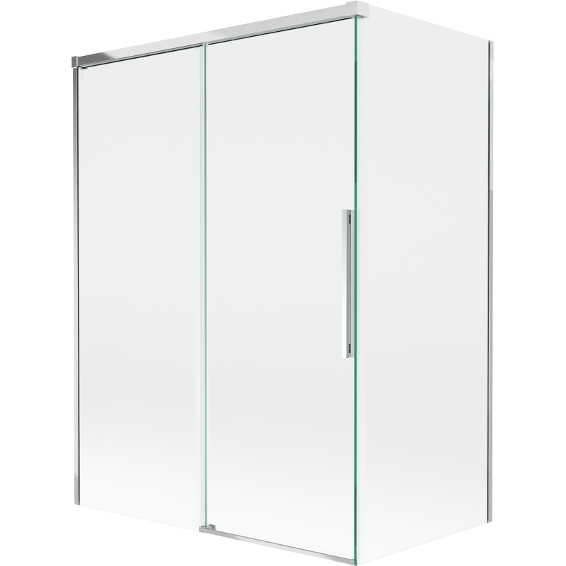 Mexen Rox Badewannenabtrennung, 2-flügelig, verschiebbar, 120 + 70 x 150 cm, transparent, Chrom - 8C9-120-070-01-00
