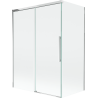 Mexen Rox vannitoapaneel, 2-osaline, lükand 120 + 70 x 150 cm, läbipaistev, kroom - 8C9-120-070-01-00