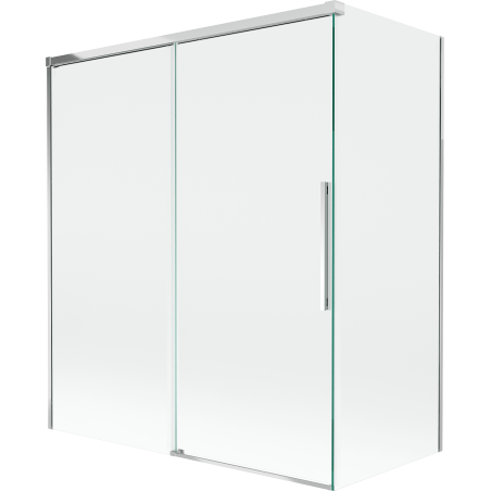 Mexen Rox parawan nawannowy 2-skrzydłowy rozsuwany 140 + 70 x 150 cm, transparent, chrom - 8C9-140-070-01-00