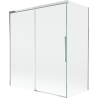 Mexen Rox badwand 2-delig schuifbaar 140 + 70 x 150 cm, transparant, chroom - 8C9-140-070-01-00