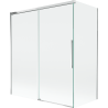 Mexen Rox Duschtrennwand Badewanne 2-flügelig verschiebbar 140 + 70 x 150 cm, transparent, Chrom - 8C9-140-070-01-00