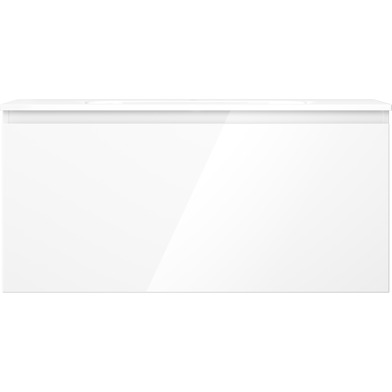 Mexen Orio gabinete de baño 100 cm con lavabo Vela, 1 cajón, blanco brillo - 91A10-10047-1-BF00-W23M00