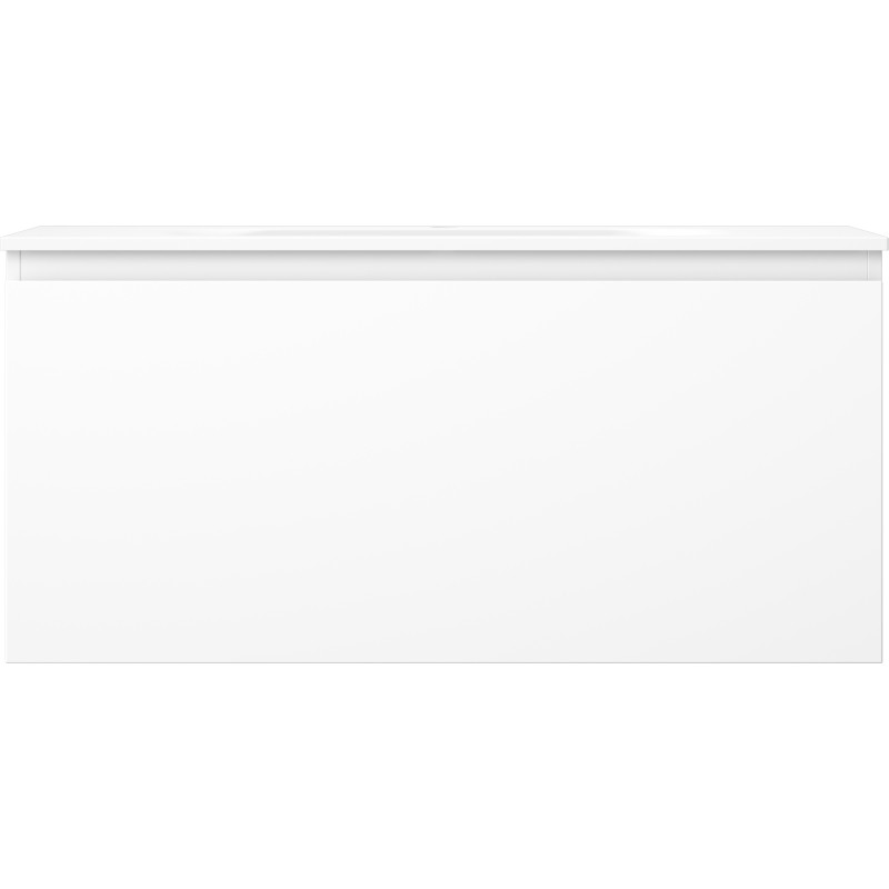 Mexen Orio bathroom cabinet 100 cm with Vela washbasin, 1 drawer, white matt - 91A10-10047-1-BF01-W23M01