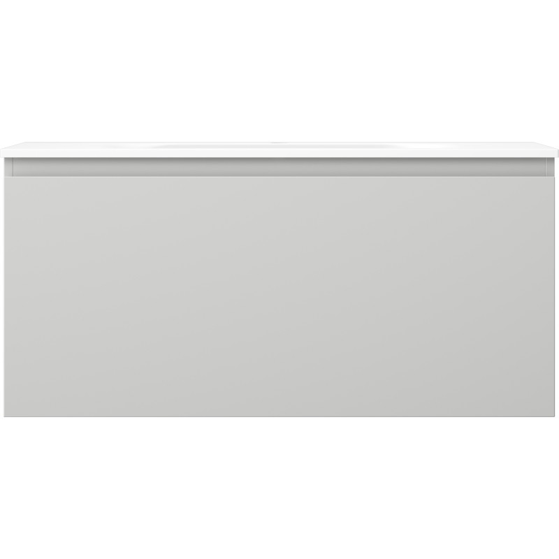 Mexen Orio 100 cm vannitoakapp koos Vela valamu, 1 sahtel, hall matt/valge matt - 91A10-10047-1-BF62-W23M01