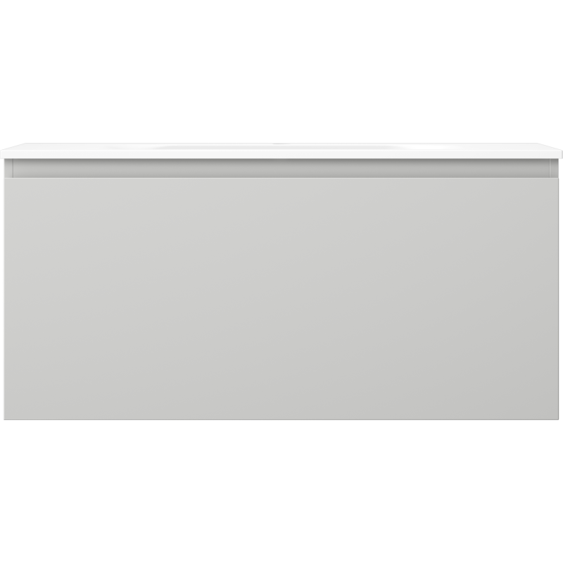 Mexen Orio Buedzëmmer Schaf 100 cm mat Wäschbecken Vela, 1 Schübli, gro mat/wäiss mat - 91A10-10047-1-BF62-W23M01