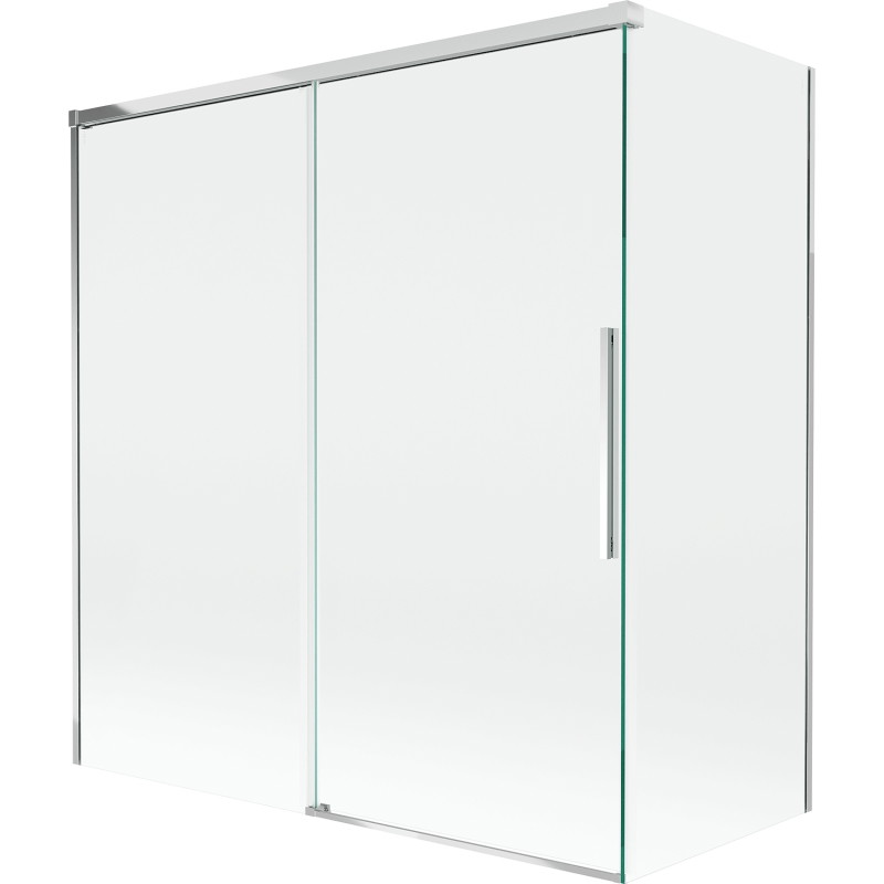 Mexen Rox 2-osaline lükanddušisein 150 + 70 x 150 cm, läbipaistev, kroom - 8C9-150-070-01-00