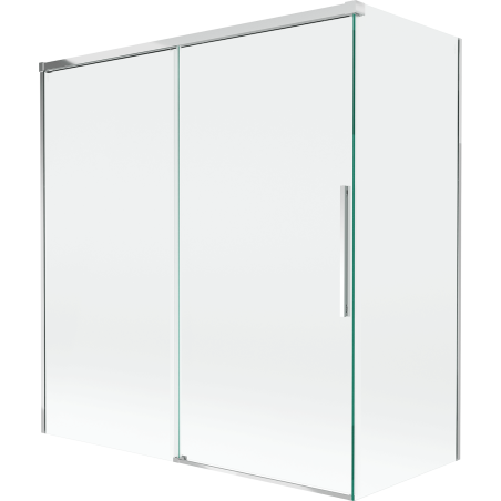 Mexen Rox 2-osaline lükanddušisein 150 + 70 x 150 cm, läbipaistev, kroom - 8C9-150-070-01-00