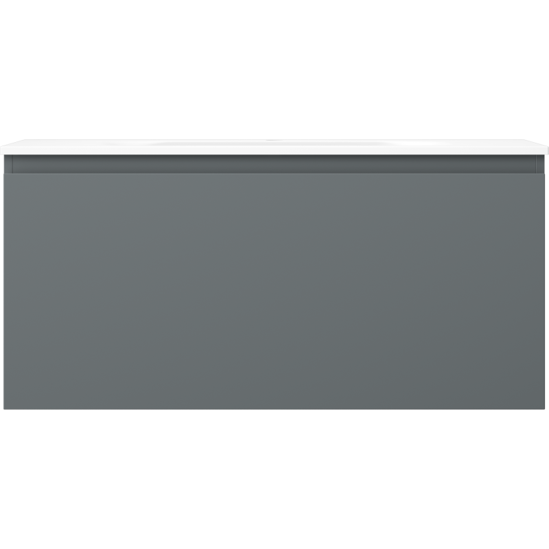 Mexen Orio armoire de salle de bain 100 cm avec lavabo Vela, 1 tiroir, graphite mat/blanc mat - 91A10-10047-1-BF66-W23M01