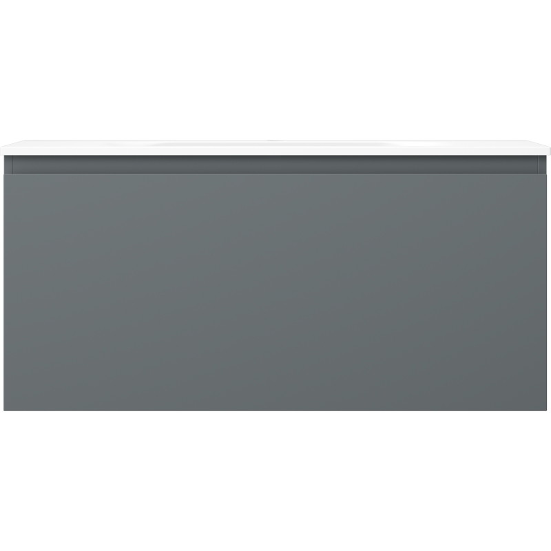 Mexen Orio badkamerkast 100 cm met wastafel Vela, 1 lade, mat grafiet/wit mat - 91A10-10047-1-BF66-W23M01