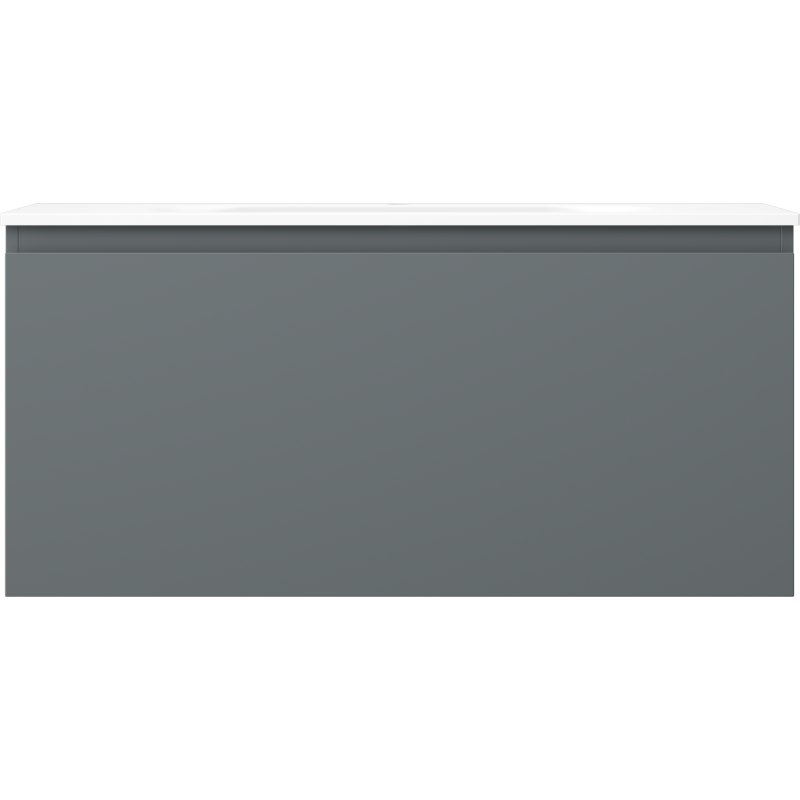 Mexen Orio Buedzimmerschaf mat 100 cm mat Lavabo Vela, 1 Tirang, grafit deft mat/wäiss - 91A10-10047-1-BF66-W23M01