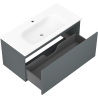 Mexen Orio armario de baño de 100 cm con lavabo Vela, 1 cajón, grafito mate/blanco mate - 91A10-10047-1-BF66-W23M01
