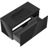 Mexen Orio gabinete de baño 100 cm con lavabo Vela, 1 cajón, negro brillo/negro mate - 91A10-10047-1-BF70-W23M71