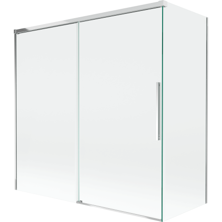 Mexen Rox 2-wing sliding bath screen 160 + 70 x 150 cm, transparent, chrome - 8C9-160-070-01-00